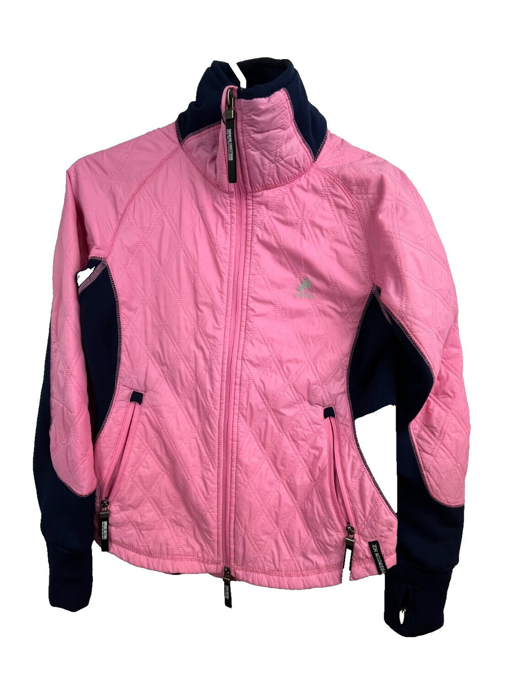 Horze Supreme Equestrian Riding Jacket Womens US 8 Pink Quilted Thumbhole